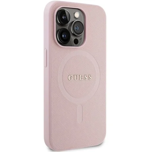 Guess GUHMP14XPSAHMCP tok iPhone 14 Pro Max számára - rózsaszín Saffiano MagSafe - 4