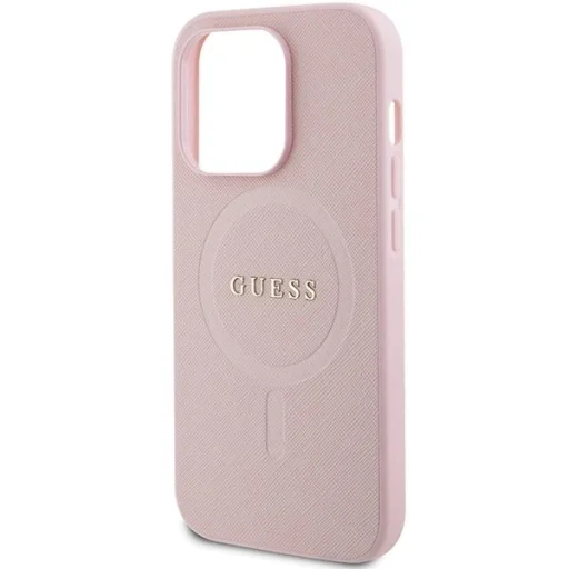 Guess GUHMP14XPSAHMCP tok iPhone 14 Pro Max számára - rózsaszín Saffiano MagSafe - 6