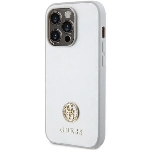 Guess Strass Metal Logo iPhone 15 Pro tok - ezüst - 2