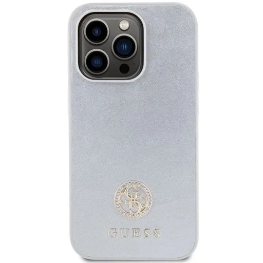 Guess Strass Metal Logo iPhone 15 Pro tok - ezüst - 3