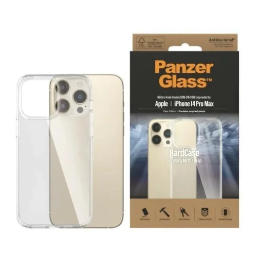 PanzerGlass HardCase antibakteriális Military Grade tanúsítvánnyal rendelkező tok iPhone 14 Pro Max - átlátszó - 1