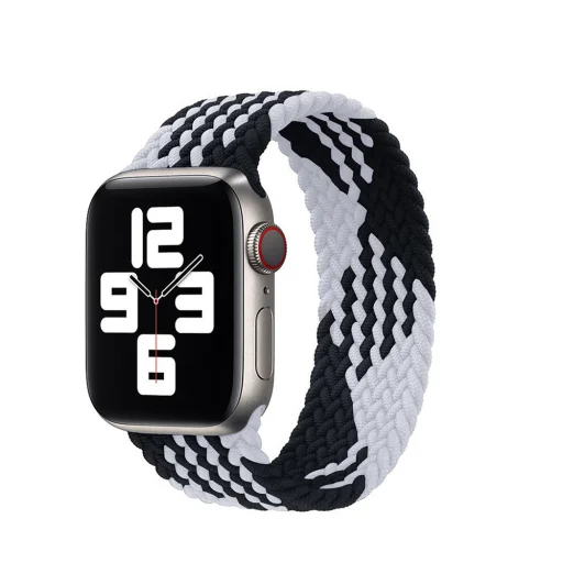 Fonott szíj Apple Watch 38/40/41 dizájn 1 fekete-fehér - 1
