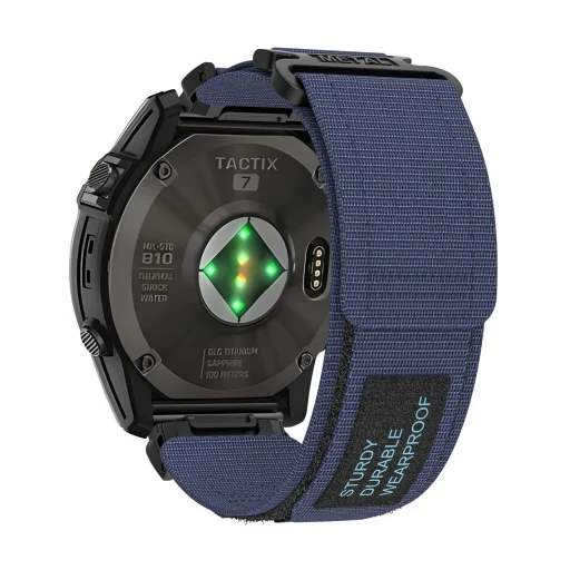 Nylon fliptok Garmin 26mm design 1 navy szíj - 1