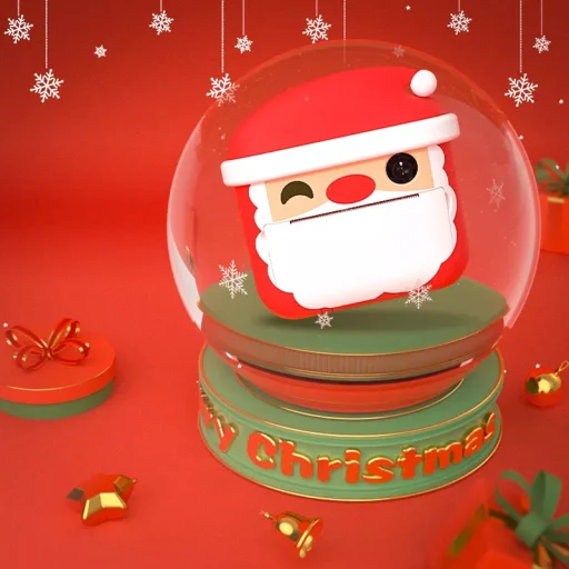 Instant képnyomtató kamera gyerekeknek C6 Mikulás hőpapíros - 8