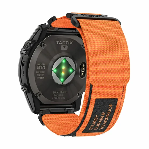 Nylon hurkos szíj Garmin 26mm design 1 narancs - 1