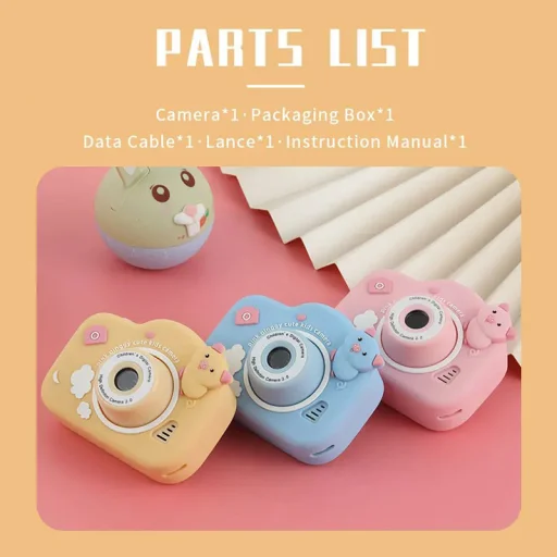 Gyermekeknek szánt digitális fényképezőgép C11 Malac sárga - 9