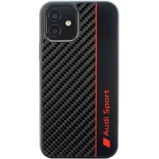  iPhone 12/12 Pro 6.1" fekete/fekete Audi Carbon Fiber Stripe kemény tok