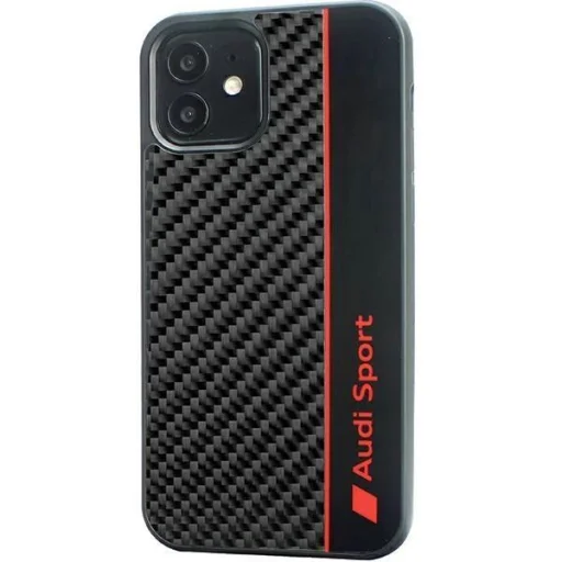  iPhone 11 / Xr 6.1" fekete/fekete Audi Carbon Fiber Stripe keménytok AUS-TPUPCIP11-R8/D1-BK - 2