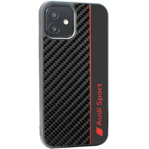  iPhone 11 / Xr 6.1" fekete/fekete Audi Carbon Fiber Stripe keménytok AUS-TPUPCIP11-R8/D1-BK - 3