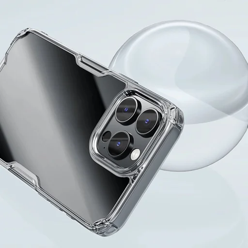 Nillkin Nature Pro tok iPhone 16 Pro - átlátszó és fehér - 7