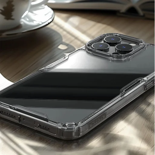 Nillkin Nature Pro tok iPhone 16 Pro - átlátszó és fehér - 9