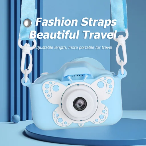 Digitális fényképezőgép gyerekeknek C9 Pillangó kék - 2