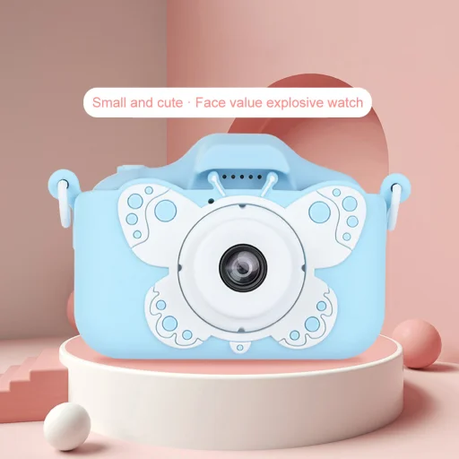 Digitális fényképezőgép gyerekeknek C9 Pillangó kék - 4