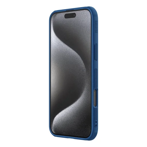 Nillkin Super Frosted Shield Pro Mágneses tok iPhone 16 Pro-hoz - kék - 4