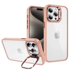 Tel Protect Kickstand tok + kamera üveg (lencse) iPhone 11 Pro Max világos rózsaszín