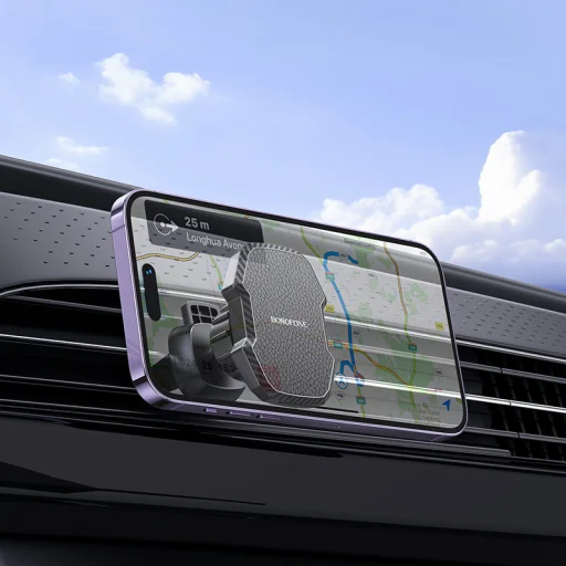 Borofone Car holder BH110 Adelante mágneses autós telefontartó szellőzőrácsra, fekete - 8