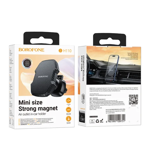 Borofone Car holder BH110 Adelante mágneses autós telefontartó szellőzőrácsra, fekete - 9