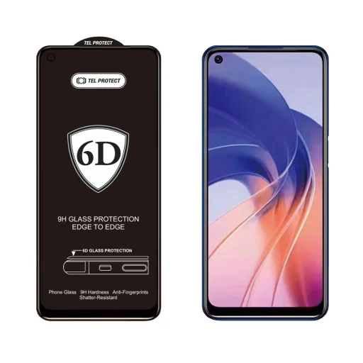 Full Glue 6D edzett üveg iPhone 14 Plus számára Fekete - 10 PACK üvegfólia - 3