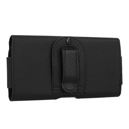 HIT Belt Holster (MÉRET XL) iPhone 15 Pro Max/Samsung A54 5G/A52/S24 Plus/S20 FE dizájn 3 fekete (167x83 mm) tok - 3