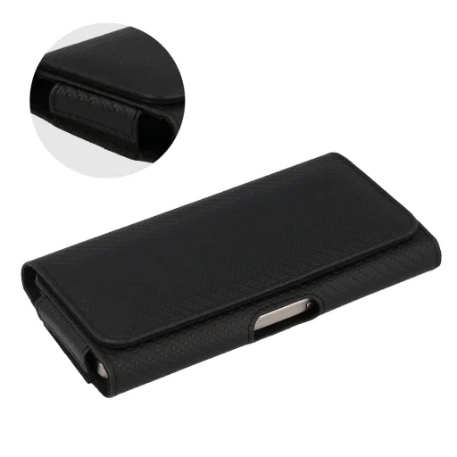 HIT Belt Holster (MÉRET XL) iPhone 15 Pro Max/Samsung A54 5G/A52/S24 Plus/S20 FE dizájn 3 fekete (167x83 mm) tok - 5