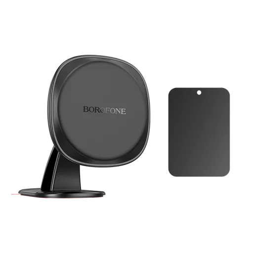 Borofone BH103 Cloud mágneses autós telefontartó, fekete, ragasztható talp - 4