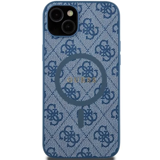 Original Case GUESS hardcase 4G Collection Leather Metal Logo MagSafe GUHMP15MG4GFRB iPhone 15 Plus/14 Plus tok kék - 3