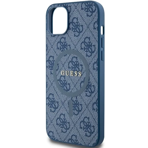 Original Case GUESS hardcase 4G Collection Leather Metal Logo MagSafe GUHMP15MG4GFRB iPhone 15 Plus/14 Plus tok kék - 6