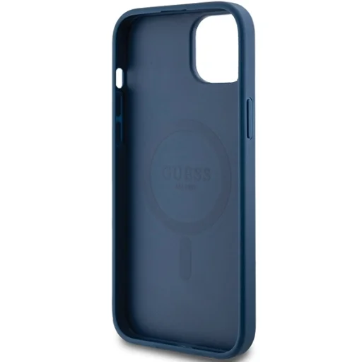 Original Case GUESS hardcase 4G Collection Leather Metal Logo MagSafe GUHMP15MG4GFRB iPhone 15 Plus/14 Plus tok kék - 7