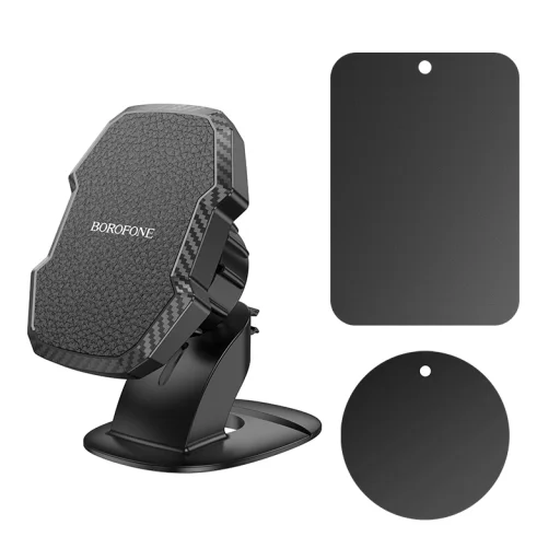 Borofone autós tartó BH111 Adelante mágneses, ragasztós talppal fekete - 6