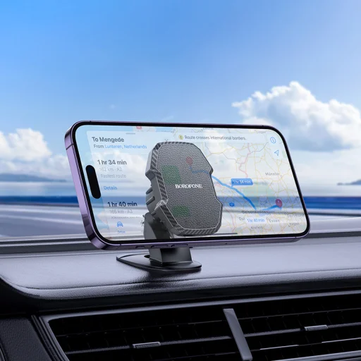 Borofone autós tartó BH111 Adelante mágneses, ragasztós talppal fekete - 8