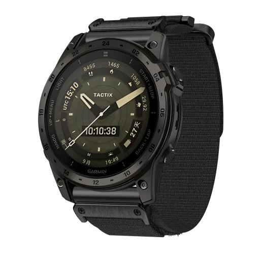 Nylon hurok Garmin 26mm-hez, design 1 fekete - 3