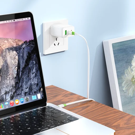 Borofone Kábel BX89 Union - Type C to Type C - PD 60W 1 méter fehér-zöld - 4