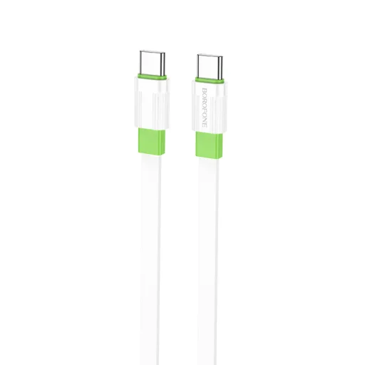 Borofone Kábel BX89 Union - Type C to Type C - PD 60W 1 méter fehér-zöld - 2