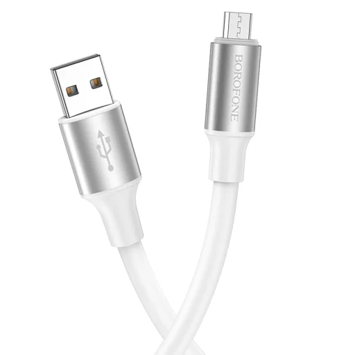 Borofone Cable BX82 Bountiful - USB to Micro USB - 2,4A 1 méter fehér - 1
