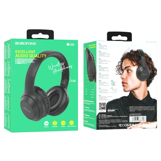 Borofone Fejhallgató BO20 Lejátszó bluetooth fekete - 4
