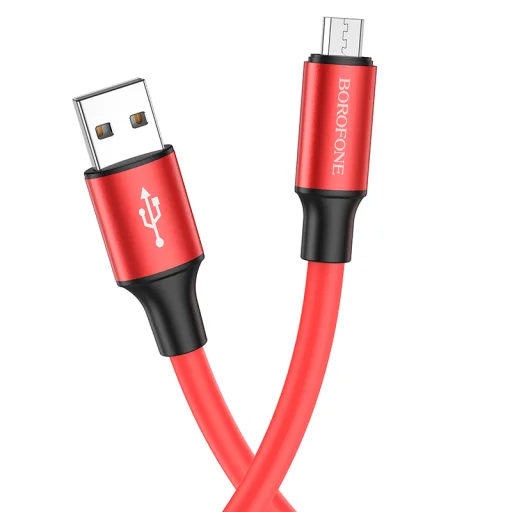 Borofone Cable BX82 Bountiful - USB to Micro USB - 2,4A 1 méter piros - 1