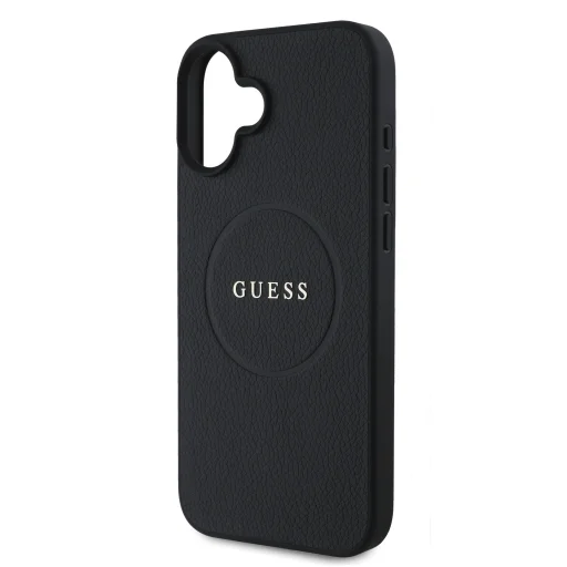  iPhone 16 Plus fekete Guess PU Grained Classic Logo MagSafe tok - 4