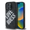  iPhone 16 Pro fekete Guess PU Leather 4G Big Love Logo MagSafe tok