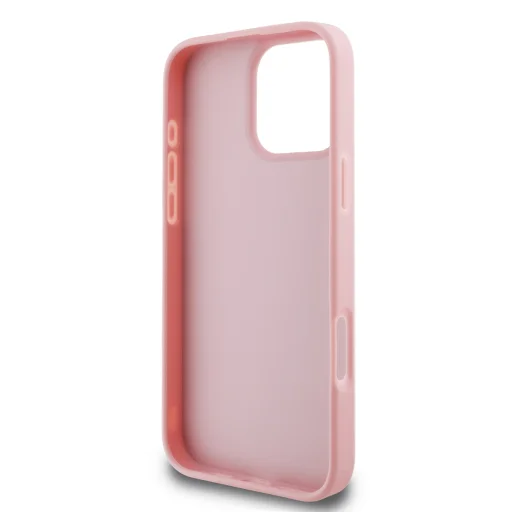  iPhone 16 Pro Max Pink Guess PU Fixed Glitter 4G Metal Logo tok - 5