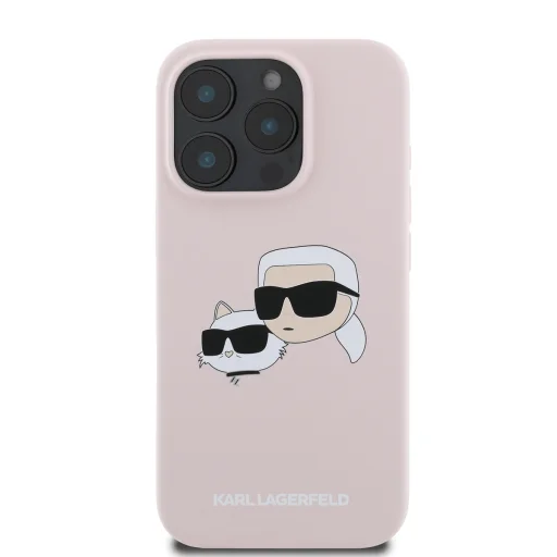  iPhone 16 Pro Pink Karl Lagerfeld Liquid Silicone Double Heads MagSafe tok - 2