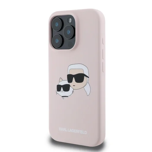  iPhone 16 Pro Pink Karl Lagerfeld Liquid Silicone Double Heads MagSafe tok - 3