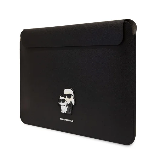 Karl Lagerfeld Saffiano Karl és Choupette Laptop Sleeve 15/16" Fekete - 1