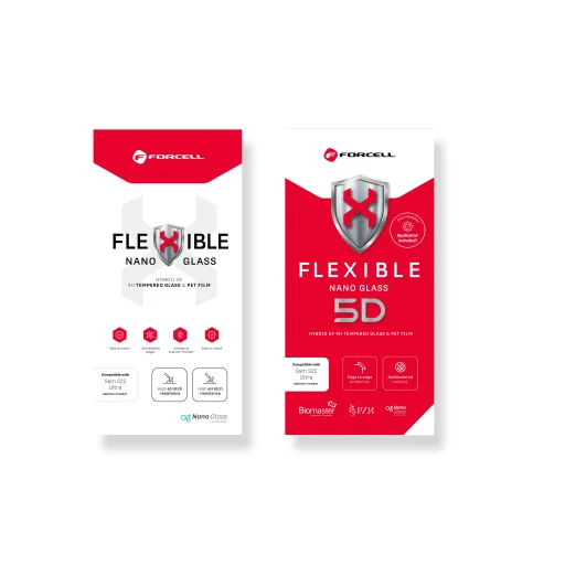 Forcell Flexible Nano Glass 5D iPhone XS Max/11 Pro Max fekete üvegfólia - 1