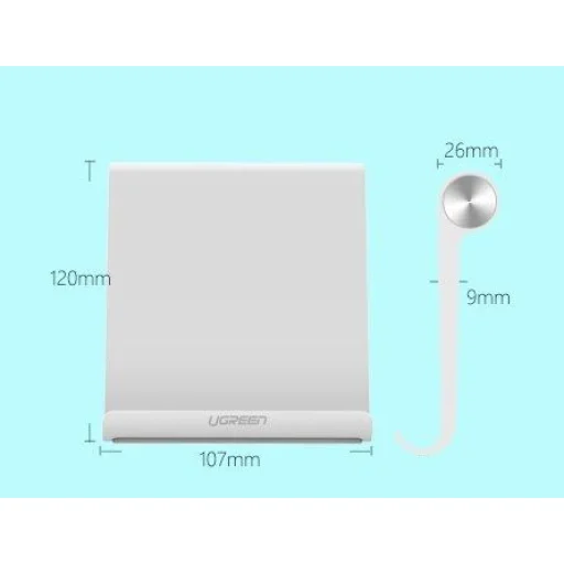 Ugreen LP115 30485 120 x 107 mm asztali mobiltelefon tartó állvány tablet / telefon 4.7-11" - fehér - 11