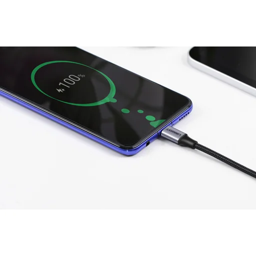 Ugreen US255 USB-C to USB-C kábel, 3m, 60W, szögletes (fekete) - 5