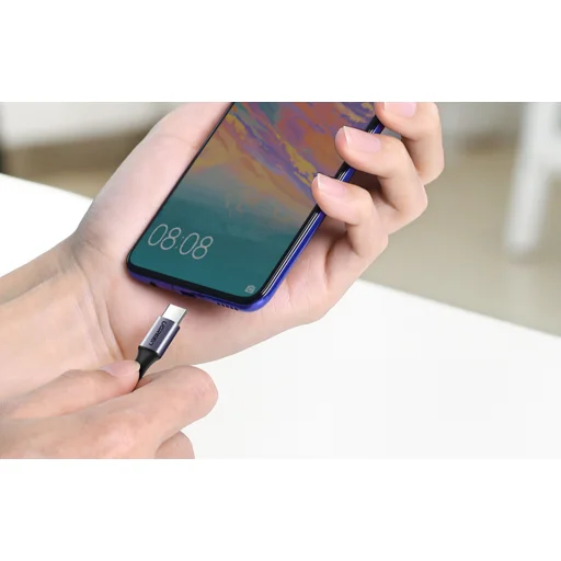 Ugreen US255 USB-C to USB-C kábel, 3m, 60W, szögletes (fekete) - 6