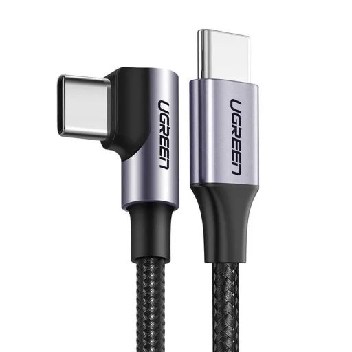 Ugreen US255 USB-C to USB-C kábel, 3m, 60W, szögletes (fekete) - 1