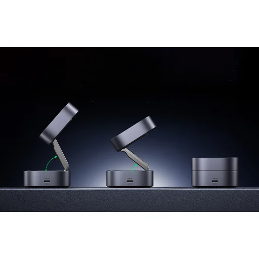 Qi indukciós töltő 2 az 1-ben iPhone és AirPods készülékekhez, Ugreen W256, 20W (fekete) + USB-C - USB-C kábel 1m - 7