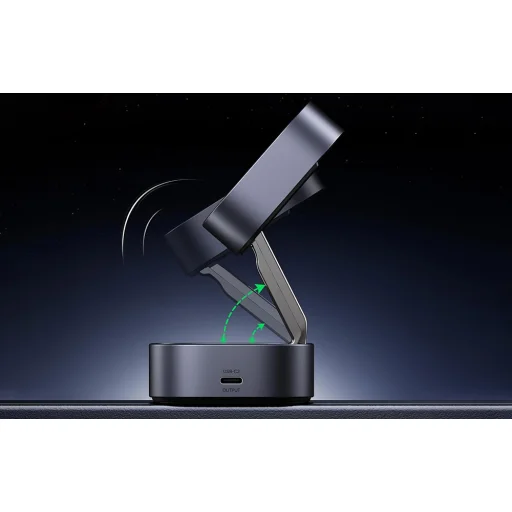 Qi indukciós töltő 2 az 1-ben iPhone és AirPods készülékekhez, Ugreen W256, 20W (fekete) + USB-C - USB-C kábel 1m - 8