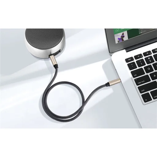 AUX kábel 3.5mm Ugreen AV125, aranyozott, 3m (szürke) - 4